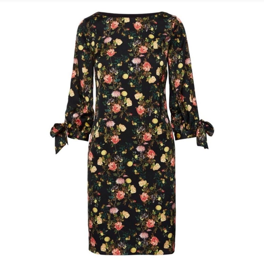 Banana Republic  Floral Tie Sleeve Shift Dress